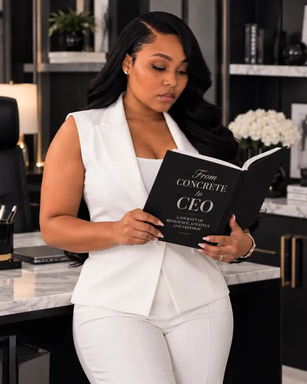 Aysia Fields reading her book, From Concrete to CEO.